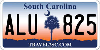 SC license plate ALU825