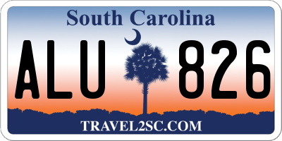 SC license plate ALU826