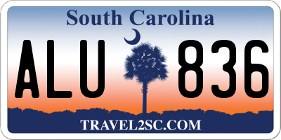 SC license plate ALU836