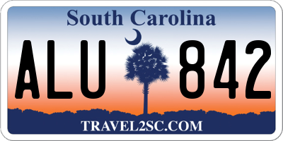 SC license plate ALU842
