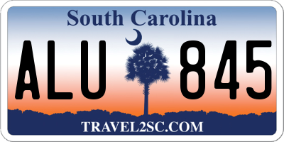 SC license plate ALU845