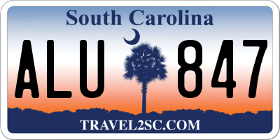 SC license plate ALU847