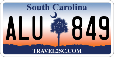 SC license plate ALU849