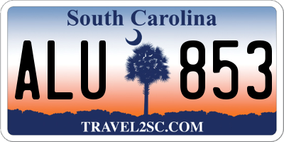 SC license plate ALU853