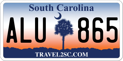 SC license plate ALU865