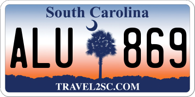 SC license plate ALU869