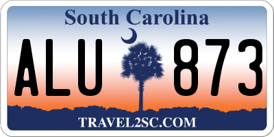 SC license plate ALU873