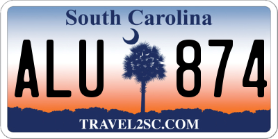 SC license plate ALU874