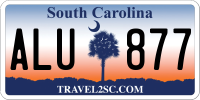SC license plate ALU877