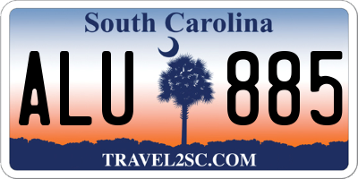 SC license plate ALU885