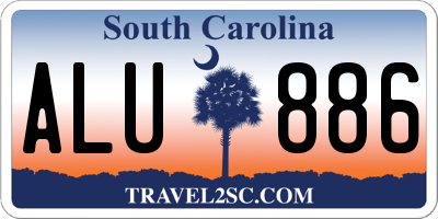 SC license plate ALU886