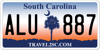 SC license plate ALU887