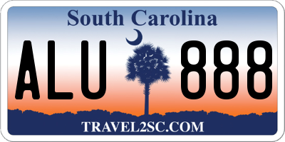 SC license plate ALU888