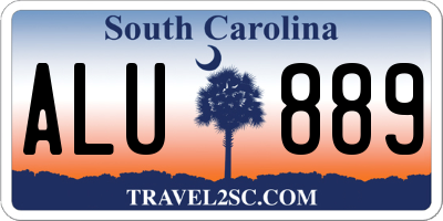 SC license plate ALU889