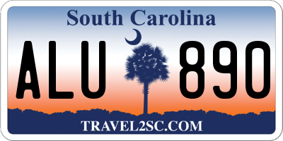SC license plate ALU890