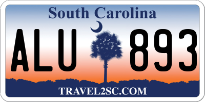 SC license plate ALU893