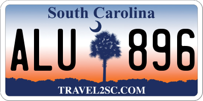 SC license plate ALU896