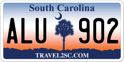 SC license plate ALU902