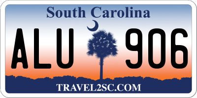 SC license plate ALU906