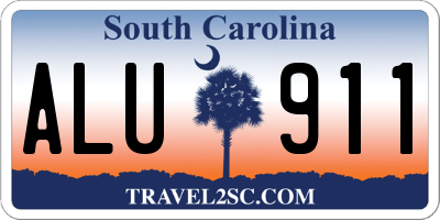 SC license plate ALU911