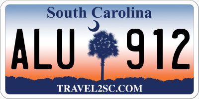 SC license plate ALU912