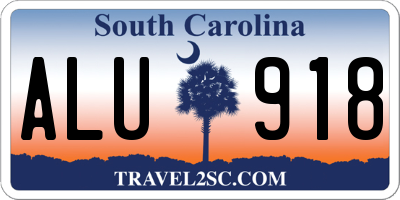 SC license plate ALU918
