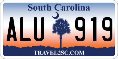 SC license plate ALU919