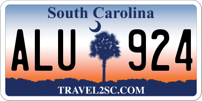 SC license plate ALU924