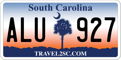 SC license plate ALU927