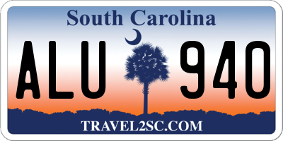 SC license plate ALU940