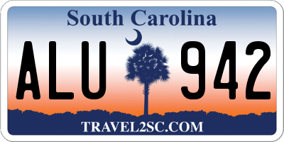 SC license plate ALU942