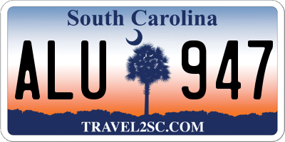 SC license plate ALU947