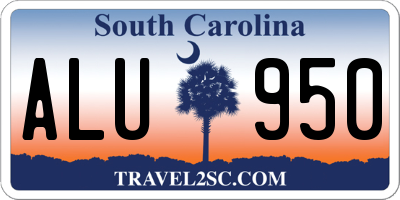 SC license plate ALU950