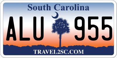 SC license plate ALU955