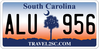 SC license plate ALU956