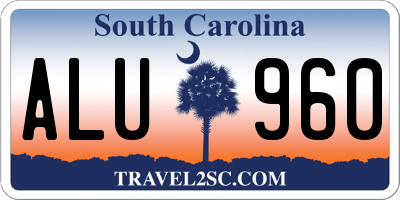 SC license plate ALU960