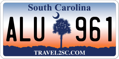 SC license plate ALU961