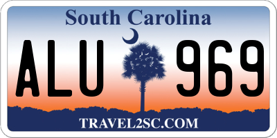 SC license plate ALU969