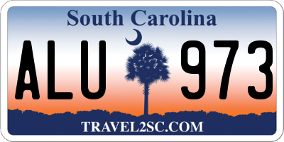 SC license plate ALU973