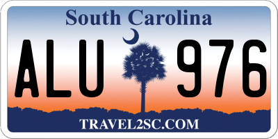 SC license plate ALU976
