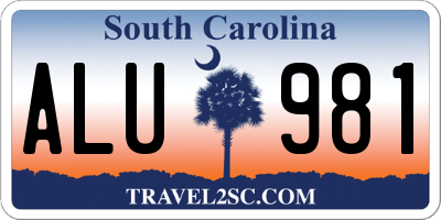 SC license plate ALU981