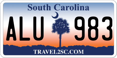 SC license plate ALU983