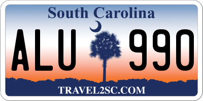 SC license plate ALU990