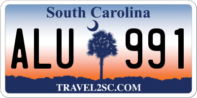SC license plate ALU991