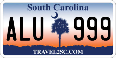 SC license plate ALU999