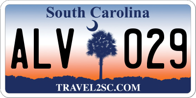 SC license plate ALV029