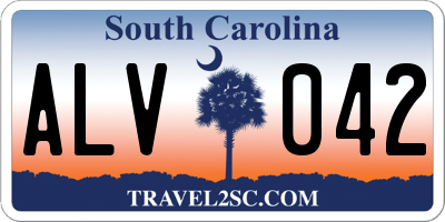 SC license plate ALV042