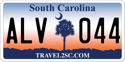SC license plate ALV044