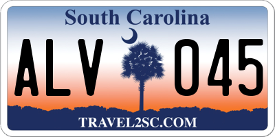 SC license plate ALV045