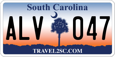 SC license plate ALV047
